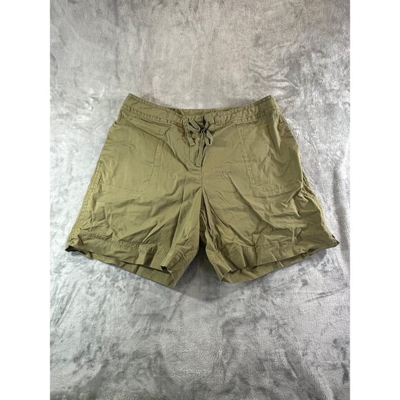 J. Jill Shorts Women's 12 green stretch bottoms w drawstring closure and pockets - Picture 12 of 14
